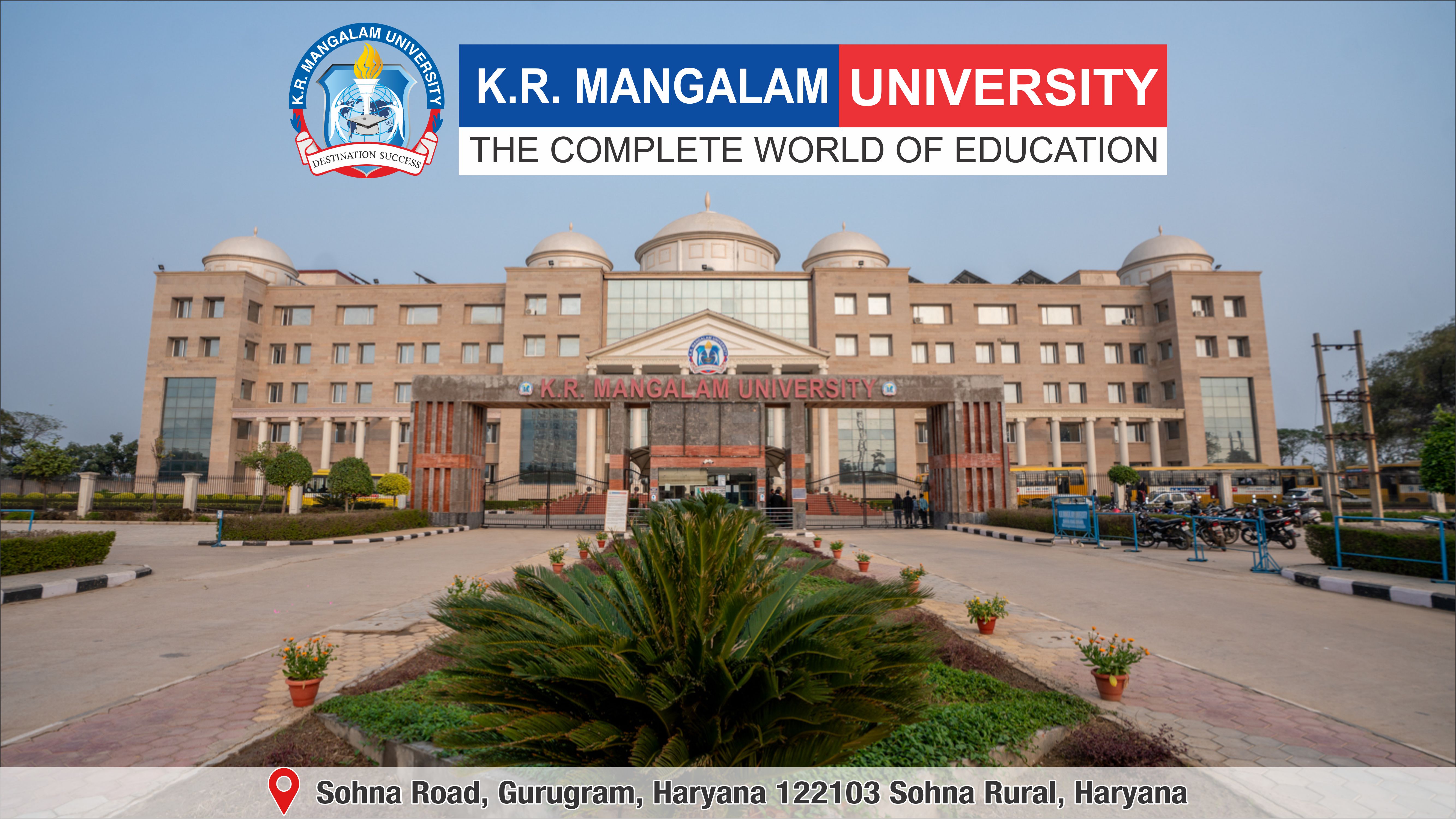 out side view of K.R. Mangalam University, Gurugram 